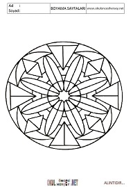 Mandala boyama sayfaları